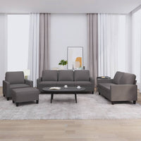 Set di Divani 4 pz con Cuscini Grigio in Similpellecod mxl 126811