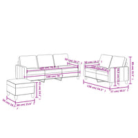 Set di Divani 3 pz con Cuscini crema in Similpelle 3201424