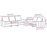 Set di Divani 2 pz con Cuscini Giallo Chiaro in Tessuto 3201465