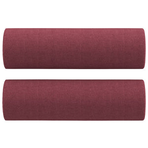 vidaXL Set di Divani 2 pz con Cuscini Rosso Vino in Tessuto