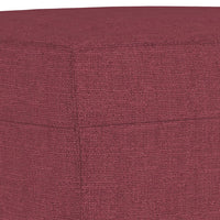 Set di Divani 3 pz con Cuscini Rosso Vino in Tessuto 3201630