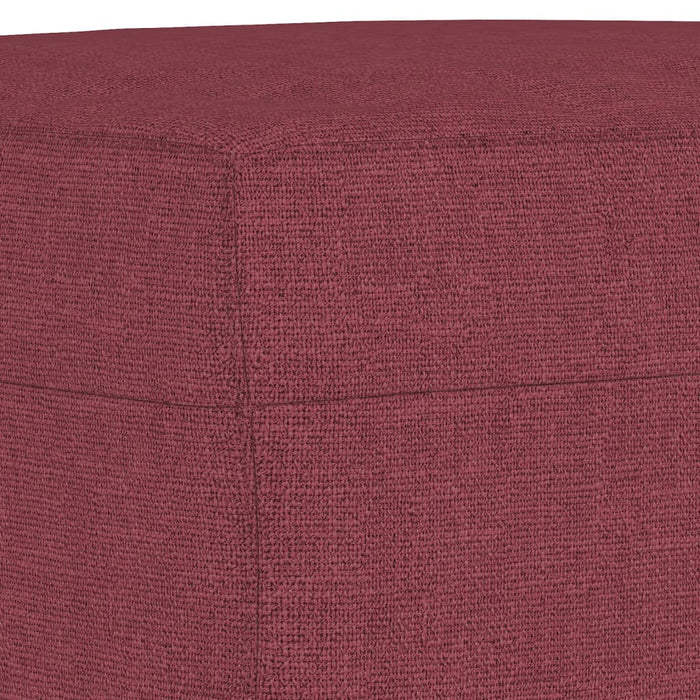 Set di Divani 3 pz con Cuscini Rosso Vino in Tessuto 3201630