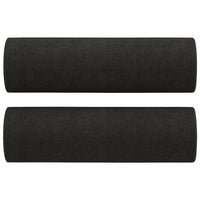 Set Divani 3 pz con Cuscini Nero in Tessuto 3201790