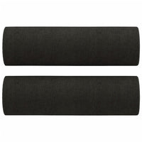 Set Divani 4 pz con Cuscini Nero in Tessuto