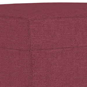 Set di Divani 3 pz con Cuscini Rosso Vino in Tessuto 3201816