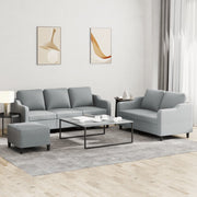 Set di Divani 3 pz con Cuscini Grigio Chiaro in Tessutocod mxl 106215