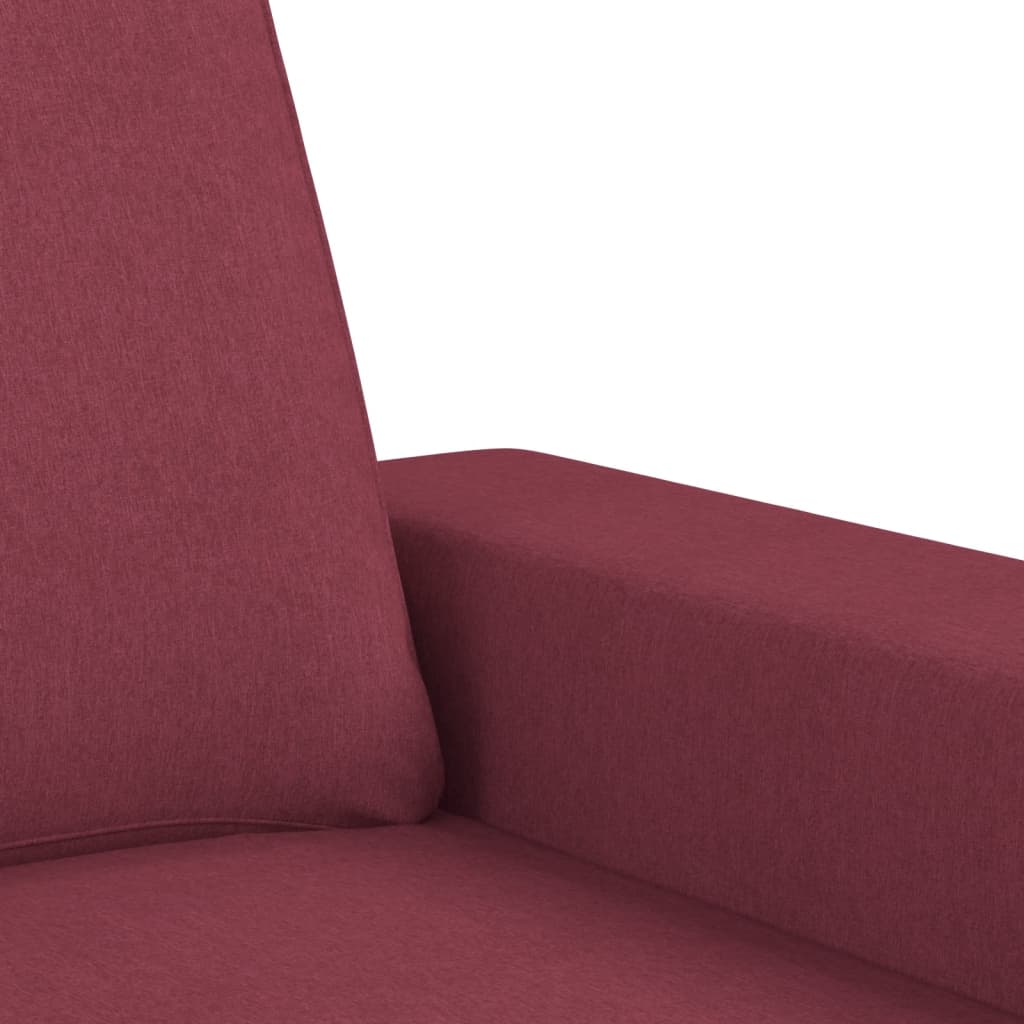 Set di Divani 3 pz Rosso Vino in Tessuto 3201872