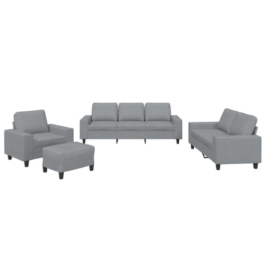 Set di Divani 4 pz Grigio Chiaro in Tessutocod mxl 83134