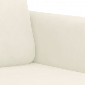 Set di Divani 3 pz Crema in Velluto 3202032