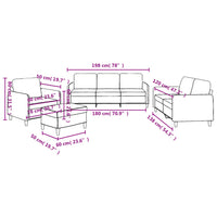 Set di Divani 4 pz con Cuscini Marrone in Tessuto 3202065