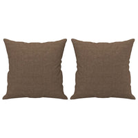 Set di Divani 3 pz con Cuscini Marrone in Tessuto 3202073