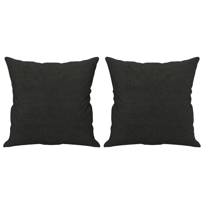 Set Divani 3 pz con Cuscini Nero in Tessuto 3202074