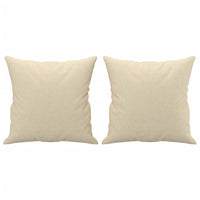 Set Divani 4 pz con Cuscini Crema in Tessuto