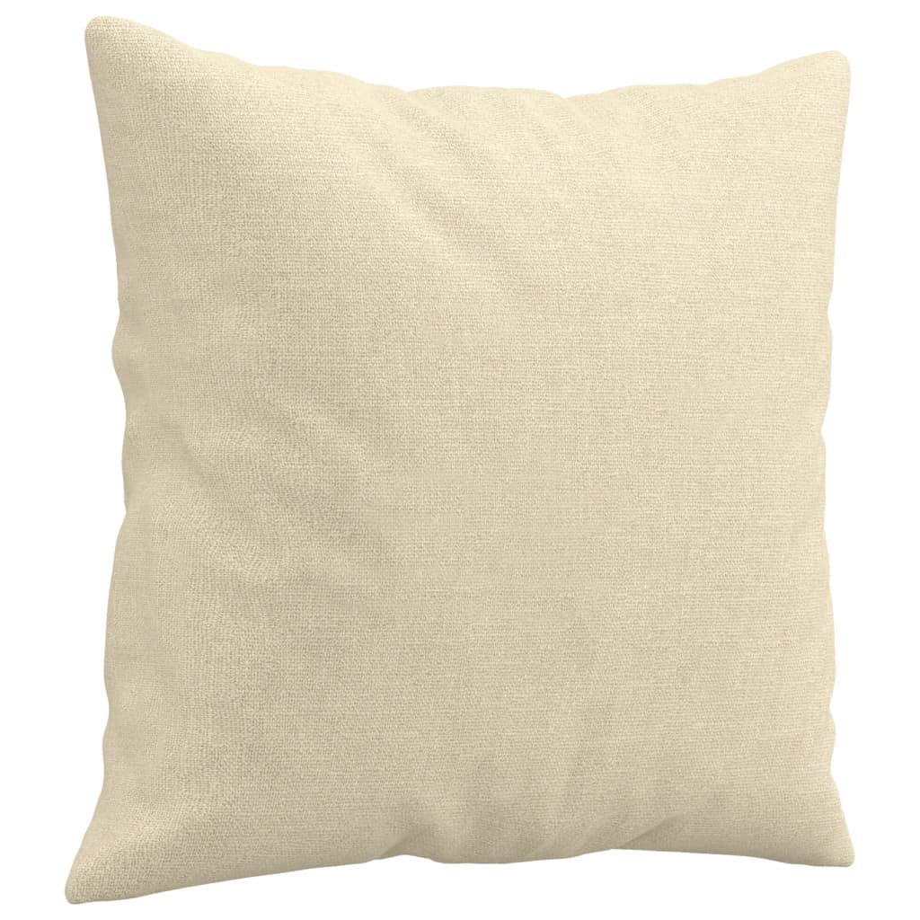 Set Divani 4 pz con Cuscini Crema in Tessuto