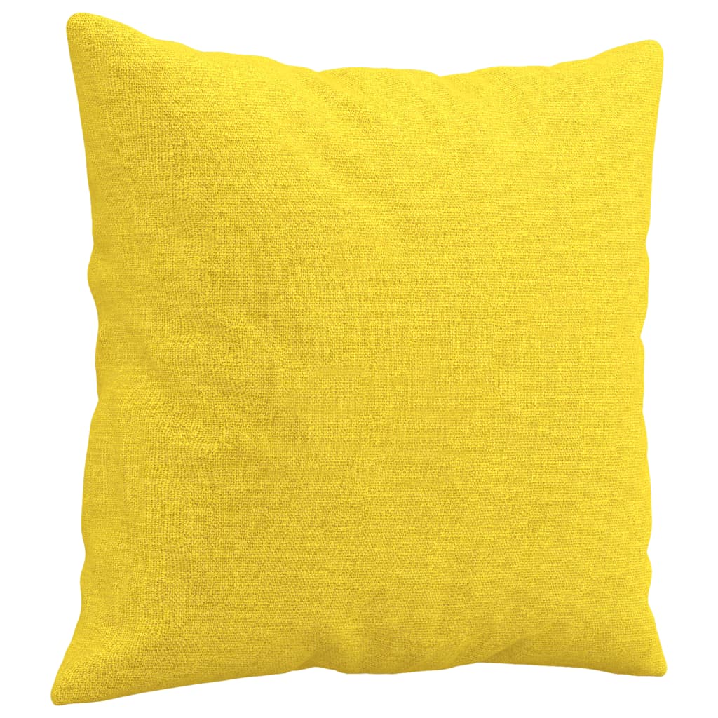 Set di Divani 2 pz con Cuscini Giallo Chiaro in Tessuto 3202139