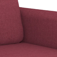 Set di Divani 2 pz con Cuscini Rosso Vino in Tessuto 3202140
