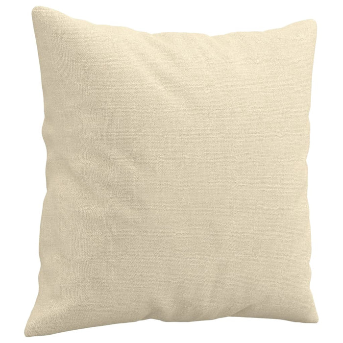 Set Divani 3 pz con Cuscini Crema in Tessuto