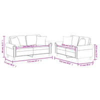 Set di Divani 2 pz con Cuscini Grigio in Similpelle 3202162