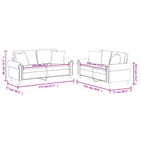 Set di Divani 2 pz con Cuscini Rosso Vino in Similpelle 3202163