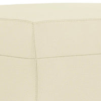 Set di Divani 3 pz con Cuscini Crema in Similpelle