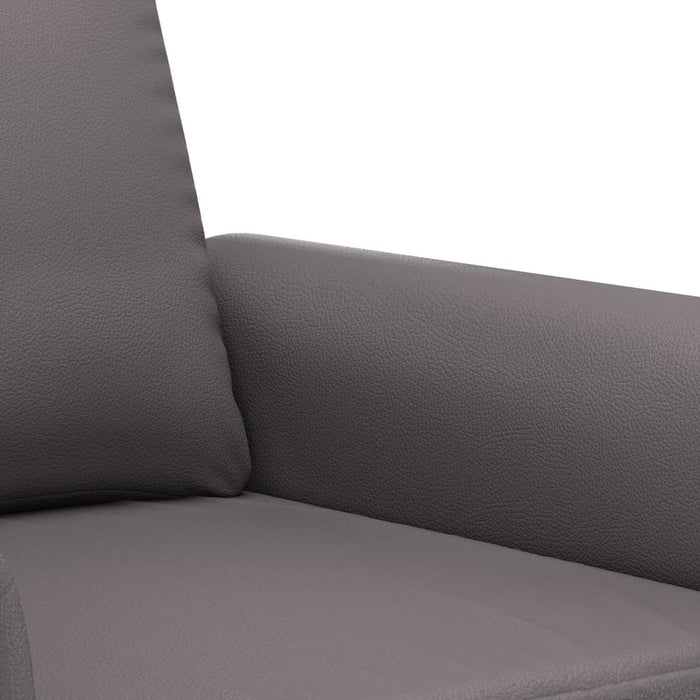 Set di Divani 3 pz con Cuscini Grigio in Similpelle 3202167