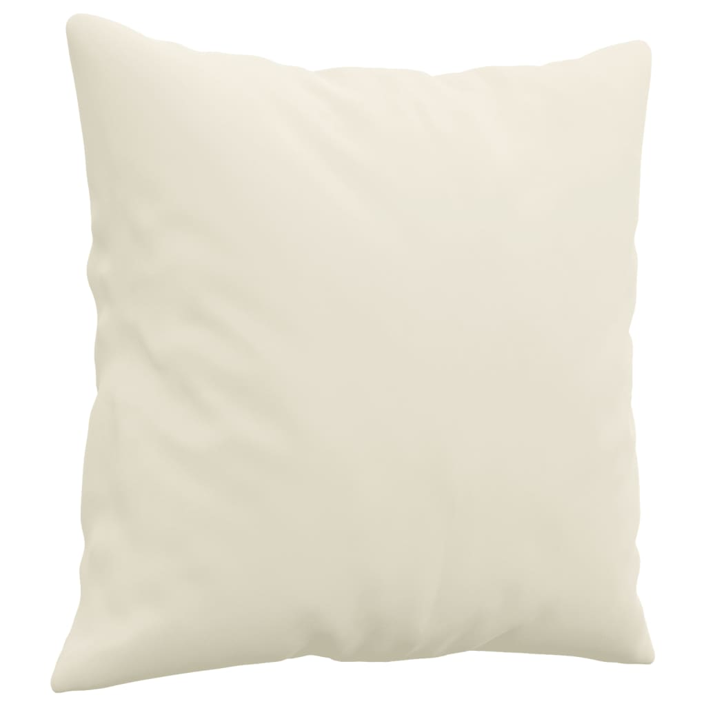 Set di Divani 4 pz con Cuscini Crema in Velluto 3202208