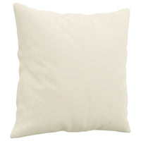 Set di Divani 2 pz con Cuscini Crema in Velluto