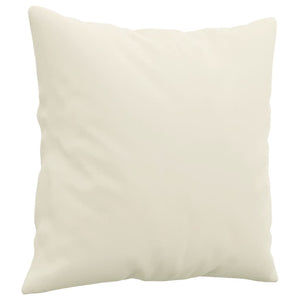 Set di Divani 2 pz con Cuscini Crema in Velluto