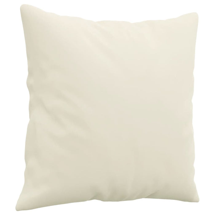 Set di Divani 2 pz con Cuscini Crema in Velluto