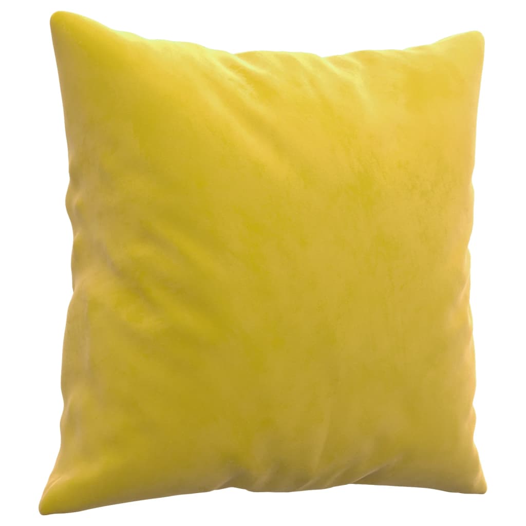 Set di Divani 3 pz con Cuscini Giallo in Velluto 3202286