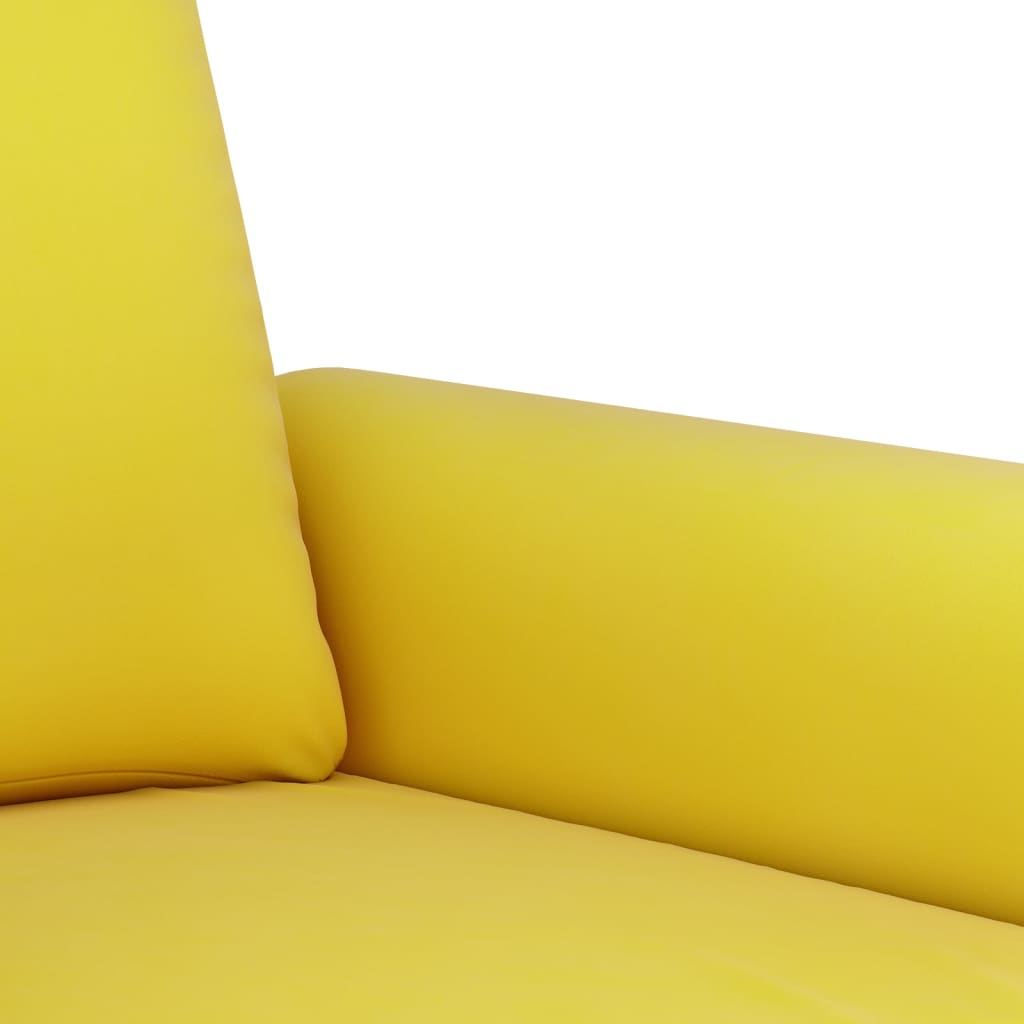 Set di Divani 3 pz con Cuscini Giallo in Velluto 3202286