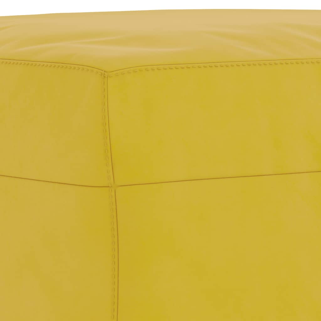 Set di Divani 3 pz con Cuscini Giallo in Velluto