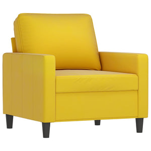 Set di Divani 3 pz con Cuscini Giallo in Velluto 3202286