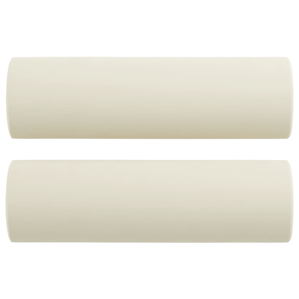 Set di Divani 3 pz con Cuscini Crema in Velluto 3202288