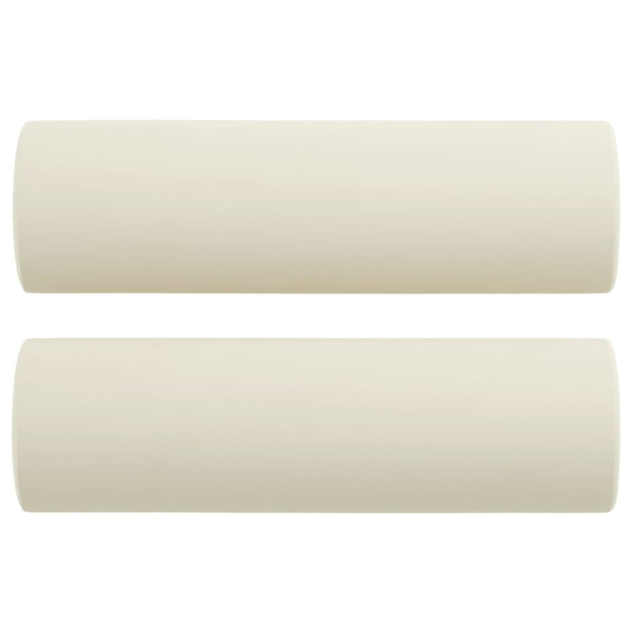 Set di Divani 3 pz con Cuscini Crema in Velluto 3202288