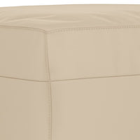 Set Divani 4 pz con Cuscini Crema in Tessuto Microfibra