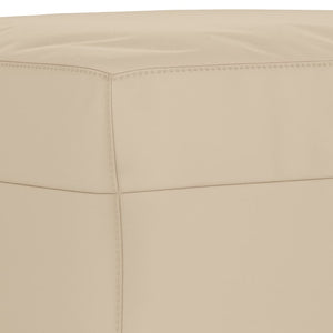 Set Divani 4 pz con Cuscini Crema in Tessuto Microfibra