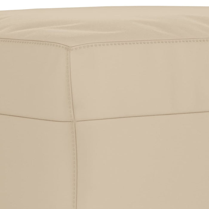 Set Divani 4 pz con Cuscini Crema in Tessuto Microfibra