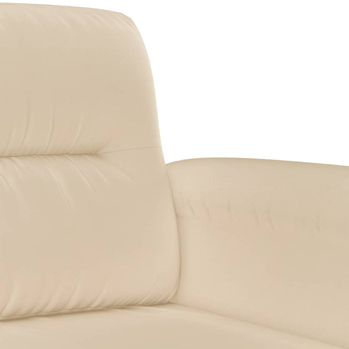 Set Divani 2 pz con Cuscini Crema in Tessuto Microfibra 3202330