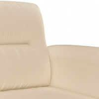 Set Divani 3 pz con Cuscini Crema in Tessuto Microfibra 3202348