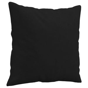 Set Divani 2 pz con Cuscini Nero in Tessuto Microfibra 3202353