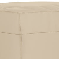 Set Divani 3 pz con Cuscini Crema in Tessuto Microfibra