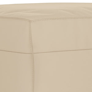 Set Divani 3 pz con Cuscini Crema in Tessuto Microfibra