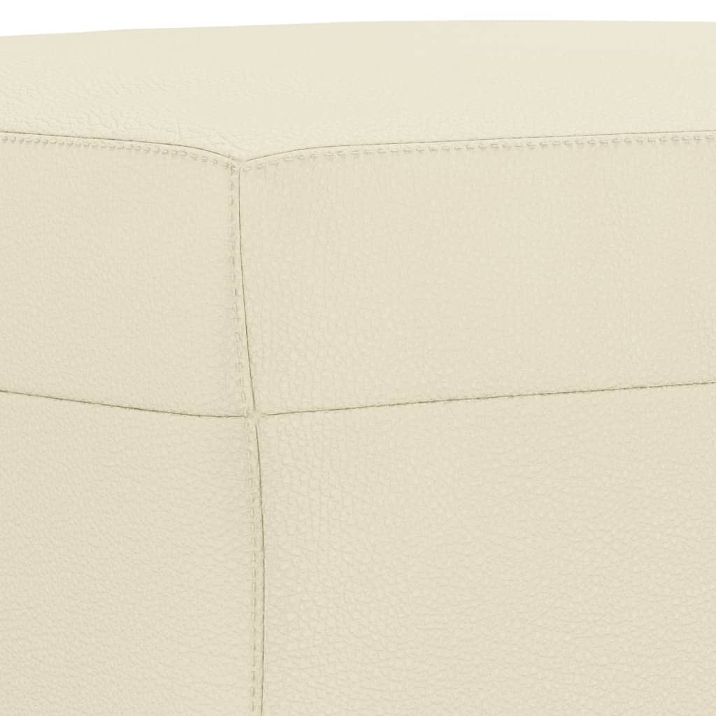vidaXL Set di Divani 3 pz con Cuscini Crema in Similpelle
