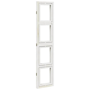 Divisorio Ambienti 3Pannelli Bianco Legno Massello di Paulownia 358686