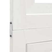 Divisorio Ambienti 3Pannelli Bianco Legno Massello di Paulownia 358686