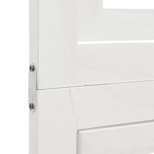 Divisorio Ambienti 3Pannelli Bianco Legno Massello di Paulownia 358686