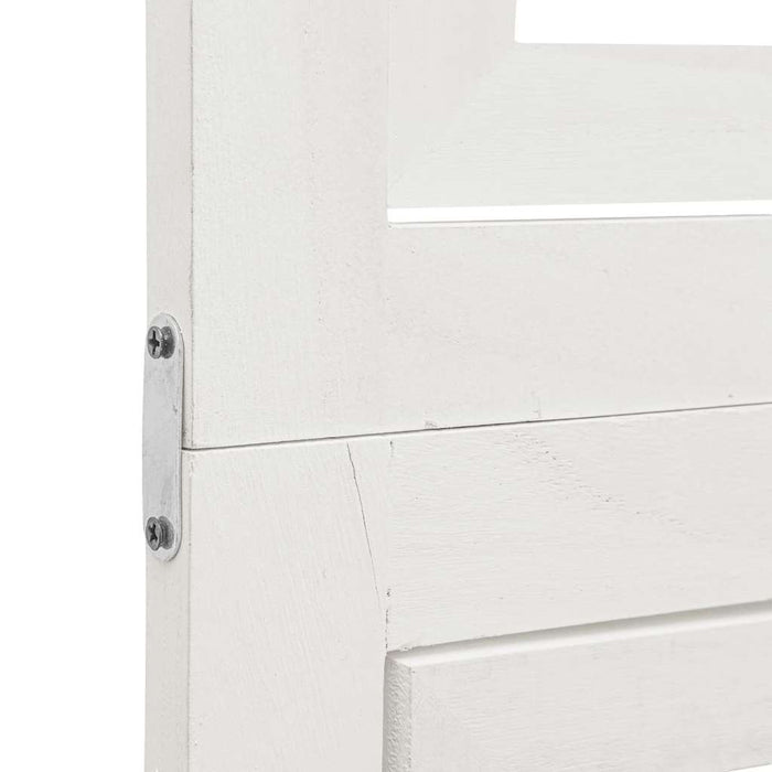 Divisorio Ambienti 3Pannelli Bianco Legno Massello di Paulownia 358686