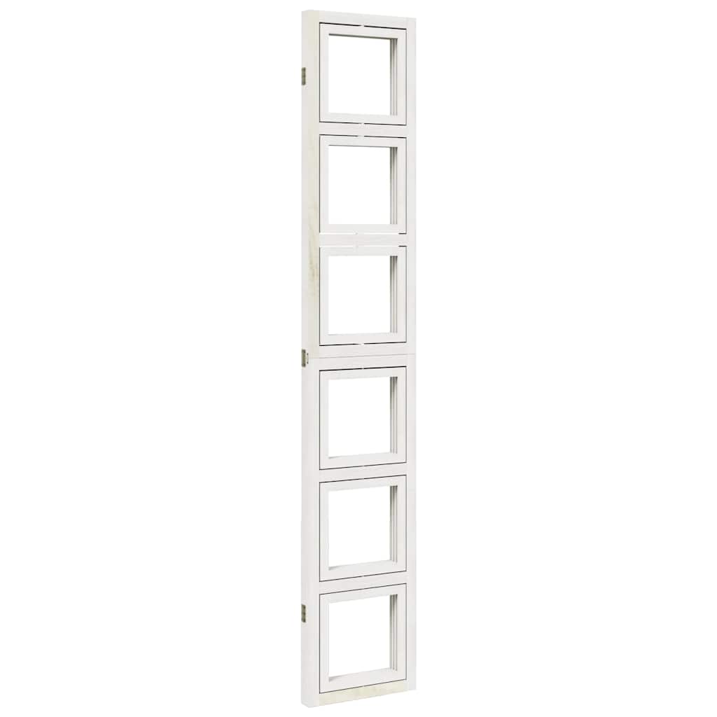 Divisorio Ambienti 3Pannelli Bianco Legno Massello di Paulownia 358688