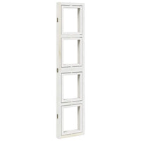 Divisorio Ambienti 4 Pannelli-Set di 4 pannelli Paravento Bianco Legno Massello di Paulownia 518948
